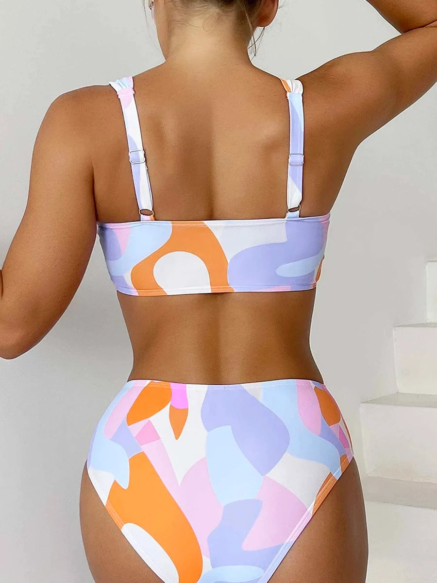 Sweet Pastels Bandeau Bikini Swimsuit 