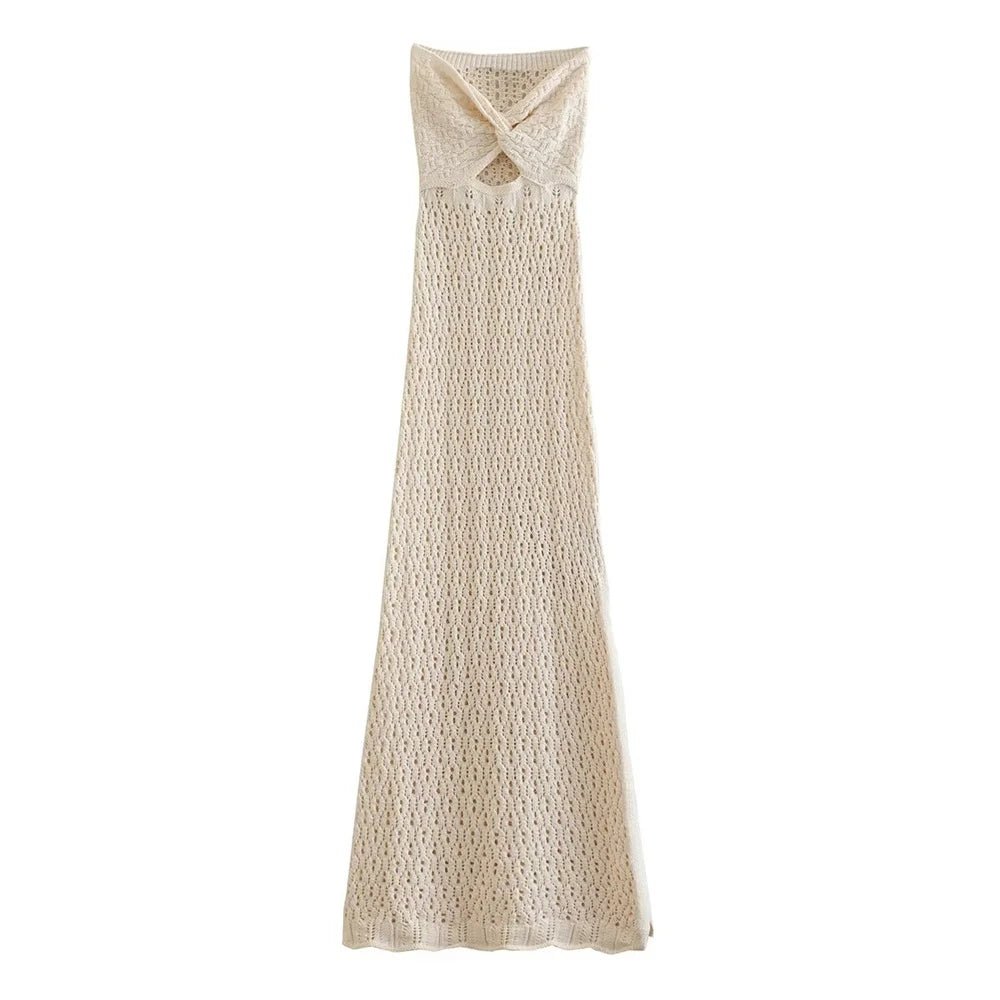 Knitted Keyhole Tube Dress