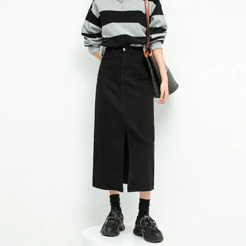 High Waisted Demin Skirt 